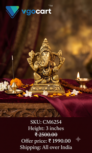 Premium Brass Valampuri Ganesha on Square Base | Siddhi Vinayakar Idol for Vastu & Executive Decor