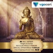 Premium Fine Art Brass Buddha Statue | Serene Zen Masterpiece for Vastu & Luxury Home Decor