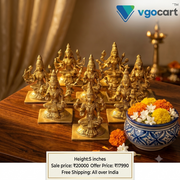 Premium Brass Ashtalakshmi Idol Set | Divine 8 Forms of Lakshmi for Vastu & Eightfold Wealth