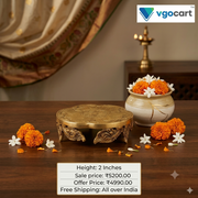 Premium Brass Lotus Design Chowki | Divine Padma Peetham for Vastu, Pooja & Luxury Mandir Decor