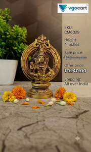 Premium Brass Small Ayyappan Idol | Compact Dharma Sastha Statue for Vastu & Daily Devotion