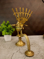 Premium Brass Mayur Sambrani Stand | Antique Peacock Dhoop Burner for Vastu & Pooja Mandir