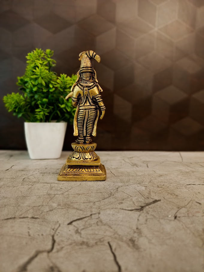 Premium Brass Goddess Andal Idol | Divine Srivilliputhur Alvar Statue for Vastu & Marital Bliss