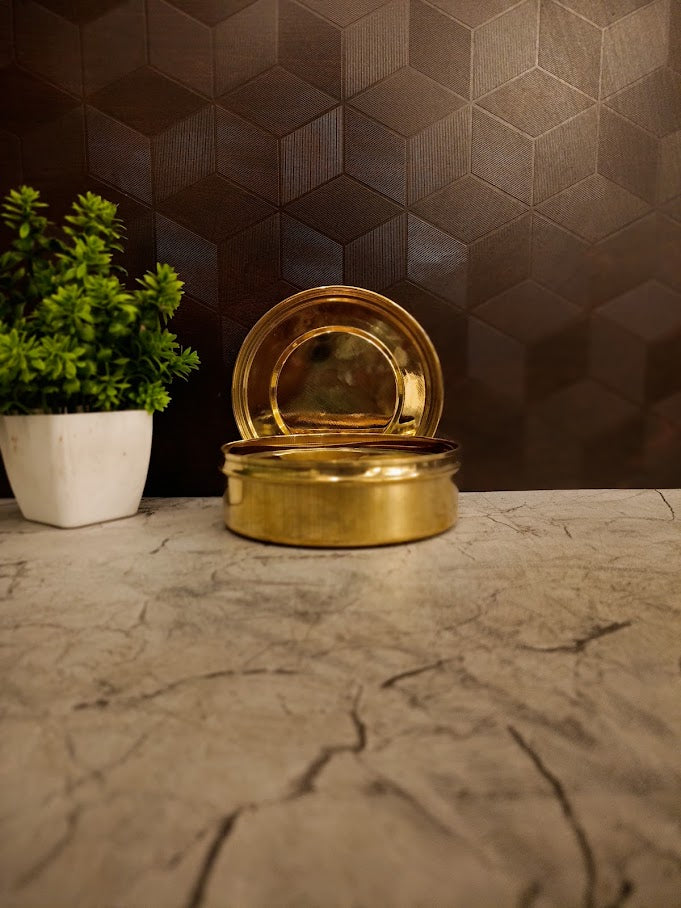 Premium Brass Anjarai Petti | Traditional South Indian Masala Box for Kitchen Heritage & Vastu Health