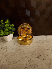 Premium Brass Anjarai Petti | Traditional South Indian Masala Box for Kitchen Heritage & Vastu Health
