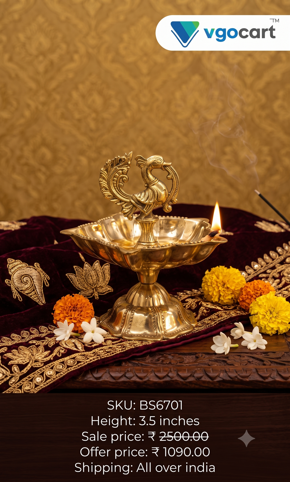 Premium Fine Art Brass Annam Diya | Majestic Hamsa Bird Deepam for Vastu, Purity & Luxury Heritage Decor