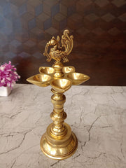 Premium Brass Panchamukhi Annam Kuthu Vilakku | Sacred Five-Face Temple Deepam for Pooja & Vastu