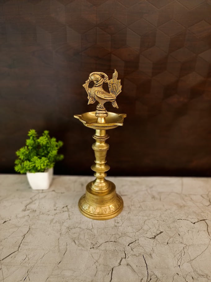 Premium Brass Annam Kuthu Vilakku | Authentic South Indian Standing Deepam for Vastu & Heritage Pooja Decor