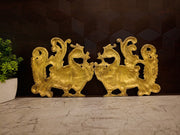 Majestic Brass Hamsa Annam Pair | Traditional South Indian Wall Mount for Vastu & Doorway Decor