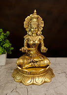 Buy Premium Brass Annapoorani On Lotus Base Idol For Vastu Nourishment And Kitchen Decor