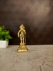 Premium Brass Aandi Murugan Idol | Sacred Palani Pazhani Aandavar Statue for Vastu & Spiritual Peace