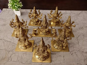 Premium Brass Ashtalakshmi Idol Set | Divine 8 Forms of Lakshmi for Vastu & Eightfold Wealth