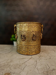Large Brass Ashtalakshmi Padi | Traditional South Indian Marakkal for Weddings & Vastu Prosperity