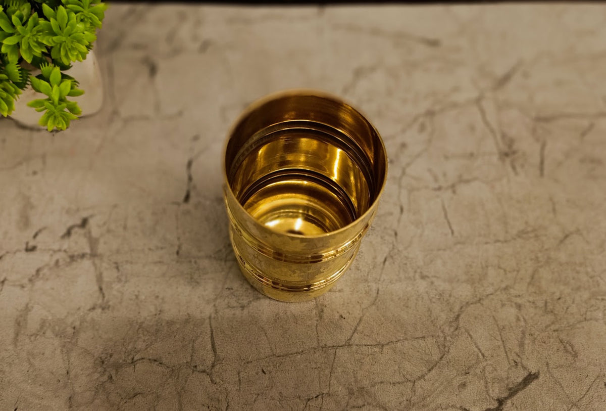 Small Premium Brass Ashtalakshmi Padi | Traditional Rice Measuring Cup for Pooja & Vastu Wealth