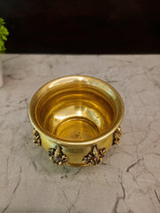 Compact Brass Ashta Lakshmi Urli | Small 8-Goddess Vastu Water Bowl for Pooja Room & Gifting