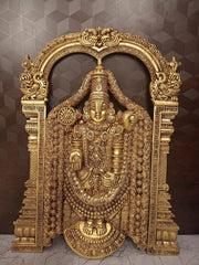 Premium Brass Tirupati Balaji Wall Mount | Majestic Lord Venkateshwara Wall Art for Wealth & Vastu