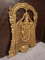 Premium Brass Tirupati Balaji Wall Mount | Majestic Lord Venkateshwara Wall Art for Wealth & Vastu