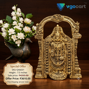 Premium Brass Tirupati Balaji Wall Mount | Majestic Lord Venkateshwara Panel for Vastu & Supreme Wealth