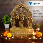 Handcrafted Brass Perumal with Sridevi Bhudevi | Lord Vishnu Goddess Trio Statue