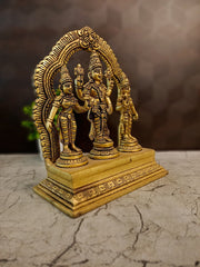 Handcrafted Brass Perumal with Sridevi Bhudevi | Lord Vishnu Goddess Trio Statue