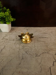 Premium Brass Lotus Bhakthi Stand | Sacred Kamal Pedestal for Pooja & Vastu Purity