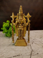 Divine Brass Chain Balaji Idol Antique Finish Srinivasa for Supreme Vastu Prosperity