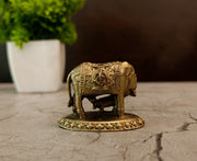 Buy Premium Miniature Brass Fine Art Cow And Calf Idol For Vastu Wealth And Decor