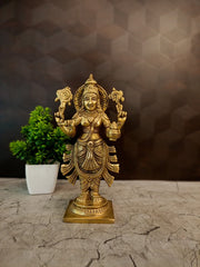 Premium Brass Lord Dhanvantari on Square Base | Divine Ayurveda Deity for Vastu & Holistic Health