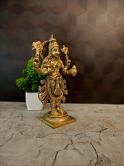 Premium Brass Lord Dhanvantari on Square Base | Divine Ayurveda Deity for Vastu & Holistic Health
