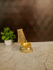 Premium Brass Thiruchendur Diya | Sacred Lord Murugan Temple Oil Lamp for Pooja & Vastu