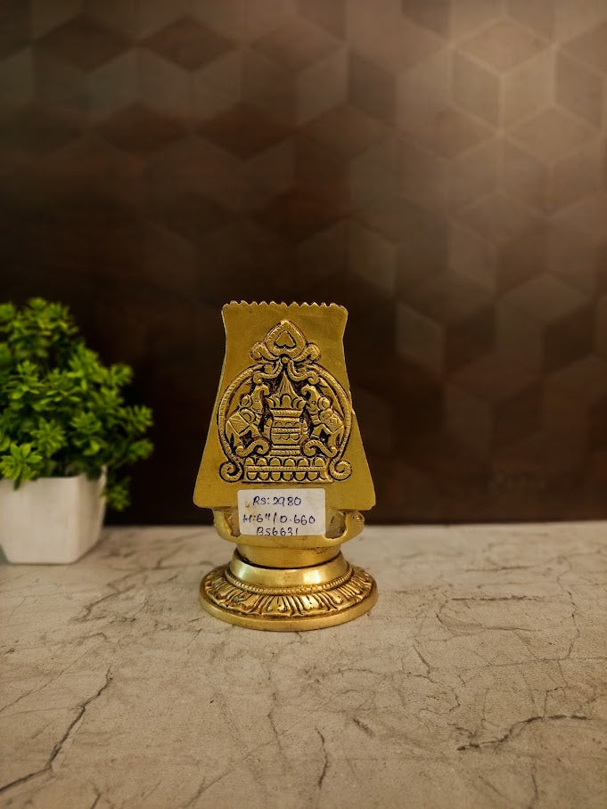 Premium Brass Thiruchendur Diya | Sacred Lord Murugan Temple Oil Lamp for Pooja & Vastu