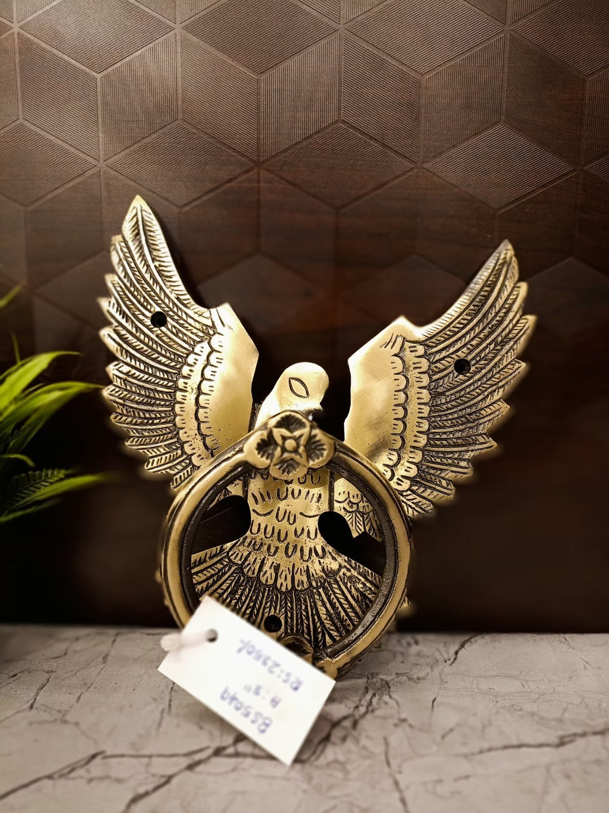 Premium Antique Brass Eagle Door Knocker | Majestic Garuda Door Ring for Vastu Protection & Entrance Decor