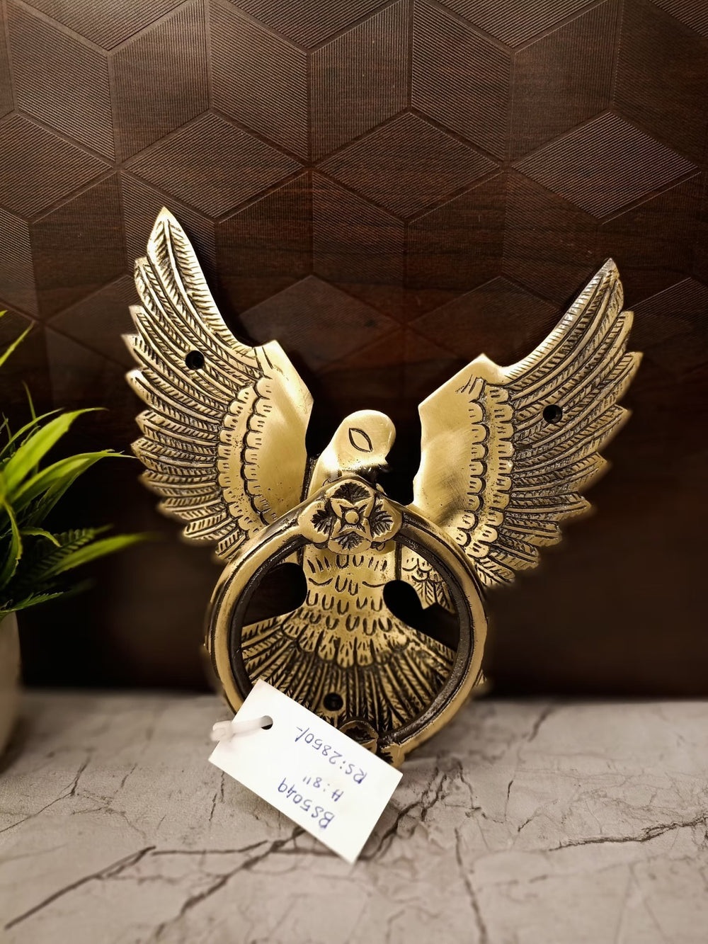 Premium Antique Brass Eagle Door Knocker | Majestic Garuda Door Ring for Vastu Protection & Entrance Decor