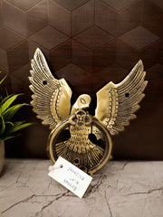 Premium Antique Brass Eagle Door Knocker | Majestic Garuda Door Ring for Vastu Protection & Entrance Decor