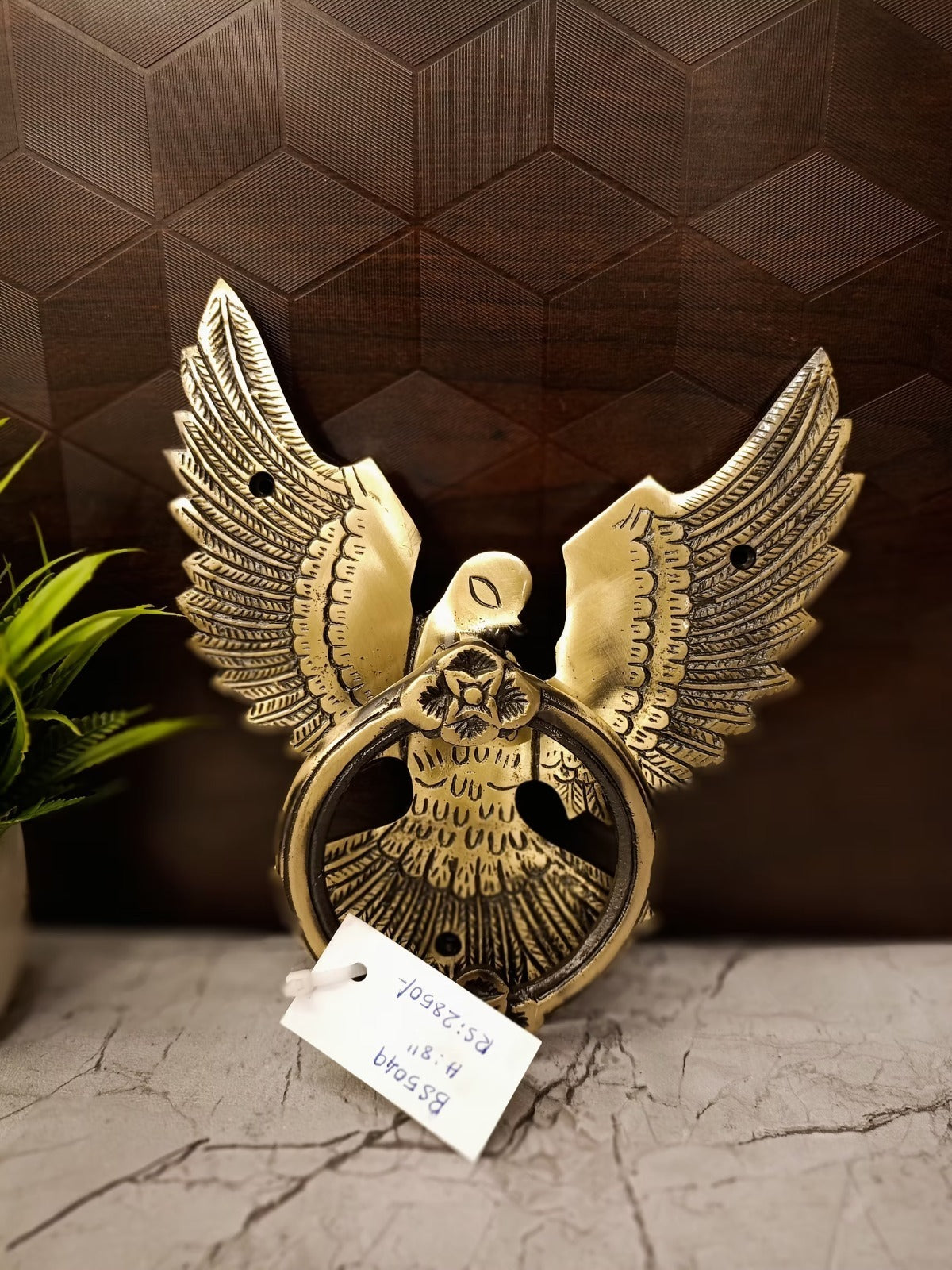 Premium Antique Brass Eagle Door Knocker | Majestic Garuda Door Ring for Vastu Protection & Entrance Decor