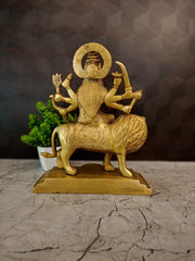Premium Brass Durgai Amman Idol | Fierce Goddess Durga Statue for Vastu Protection & Divine Victory