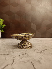 Premium Fine Art Brass Agal Diya | Traditional Karthigai Vilakku for Vastu & Luxury Festive Decor