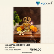 Small Premium Brass Fine Art Annam Diya | Mythological Swan Oil Lamp for Pooja & Vastu