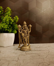Premium Brass Fine Art Balaji Idol | Majestic Tirupati Venkateshwara Statue for Pooja & Vastu Wealth