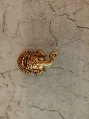 Premium Brass Fine Art Ganesha Face Wall Mount | Majestic Ganapati Mask for Vastu & Main Door Protection