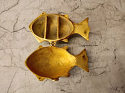 Premium Brass Matsya Kumkum Chimil | Authentic Dual-Compartment Fish Sindoor Box for Vastu & Heritage Devotion