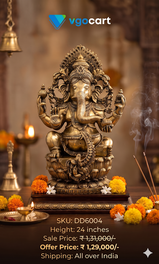 Buy Premium Antique Brass Exclusive Master Ganesha Idol For Vastu Success And Sacred Home Decor