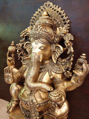 Buy Premium Antique Brass Exclusive Master Ganesha Idol For Vastu Success And Sacred Home Decor