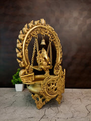 Premium Brass Unique Ganesha Uruli | Exclusive Vastu Water Bowl Showpiece for Luxury Entryways