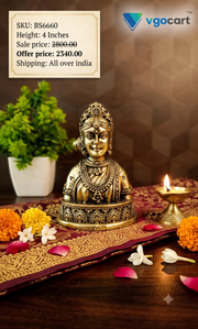 Handcrafted Brass Gauri Idol | Goddess Parvati Fine Art Statue for Home Temple & Vastu