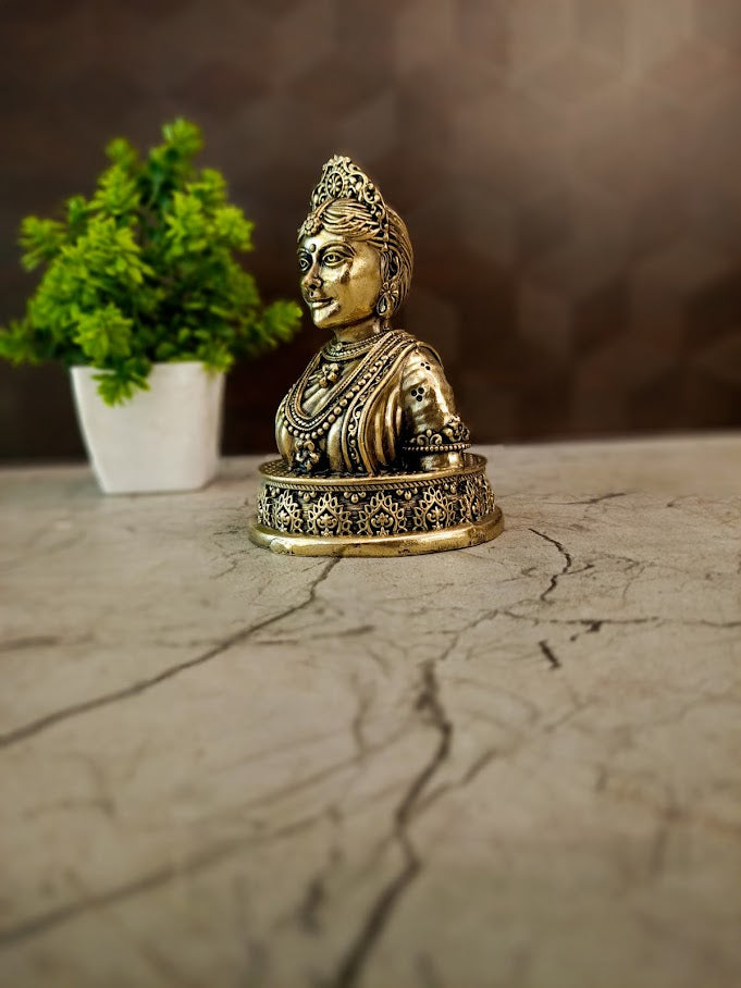 Handcrafted Brass Gauri Idol | Goddess Parvati Fine Art Statue for Home Temple & Vastu