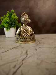 Handcrafted Brass Gauri Idol | Goddess Parvati Fine Art Statue for Home Temple & Vastu