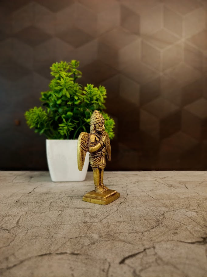 Premium Brass Garudan Statue | Majestic Vishnu Vahana Idol for Vastu Protection & Swift Success