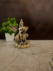 Brass Fine Art Garuda Idol | Majestic Karudan Statue for Vishnu Pooja & Vastu