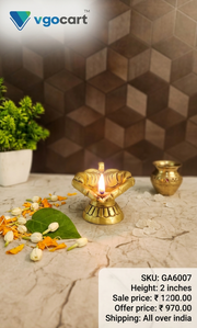 Premium Brass Two-Hand Aarti Deepam